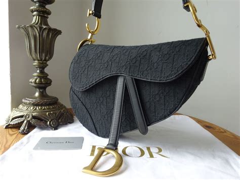 Nano Saddle Bag Beige and Black Dior Oblique Jacquard 